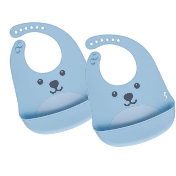 Imagem de Kit com 2 Babadores Infantil Cata Migalhas Silicone Gumy com Ajuste Buba