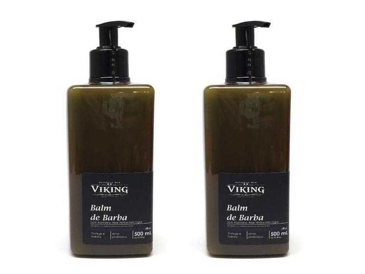 Imagem de Kit Com 2 Balm Para Barba Profissional 500Ml Mar Viking