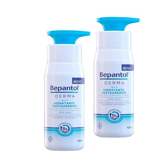 Imagem de Kit com 2 Bepantol Derma Loção Corporal Hidratante Restaurador 400ml