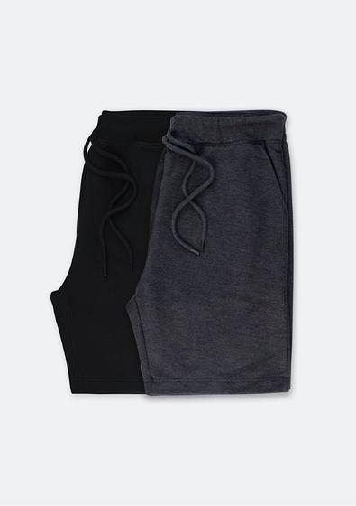 Imagem de Kit Com 2 Bermudas Básicas Masculinas Em Moletom