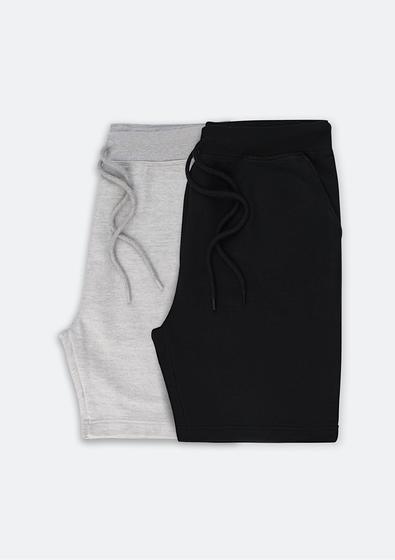 Imagem de Kit Com 2 Bermudas Básicas Masculinas Em Moletom