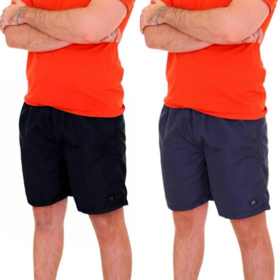 Imagem de Kit Com 2 Bermudas De Tactel Masculina Plus Size