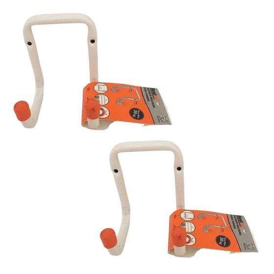 Imagem de Kit Com 2 Bestfer Suporte De Aço Parede Multiuso Bicicleta Mangueira Escada Suporta 30kg BFH1643