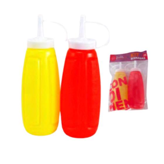Imagem de Kit com 2 Bisnagas para Molhos Ketchup e Mostarda 375ml - KB-05-1