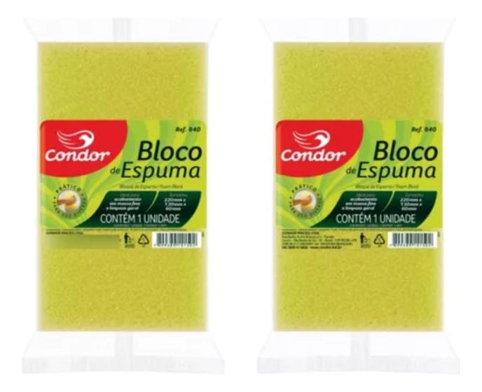 Kit Com 2 Bloco De Espuma Condor Imagem de Kit Com 2 Bloco De Espuma Condor