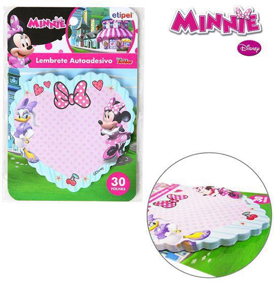Imagem de Kit com 2 blocos autoadesivo / sticker para recado coração com 30 folhas minnie 7,5x7cm