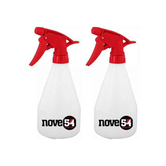 Imagem de Kit com 2 Borrifador Manual Pulverizador Nove54 500ml Regulável Spray Jato ou Névoa Jardim, Faxina e Estética Automotiva