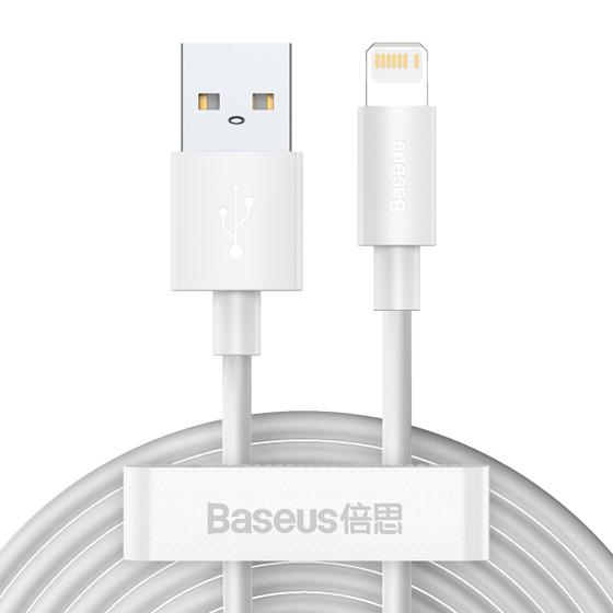 Imagem de Kit com 2 Cabos Lightning Simple Wisdom 2.4a 1.5 Metro compatível com iPhne
