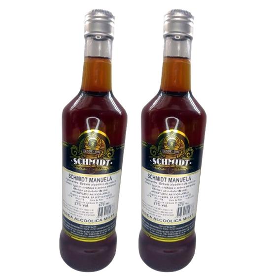 Imagem de Kit com 2 Cachaça Artesanal Manuela, Pinga com Cravo, Canela e Mel