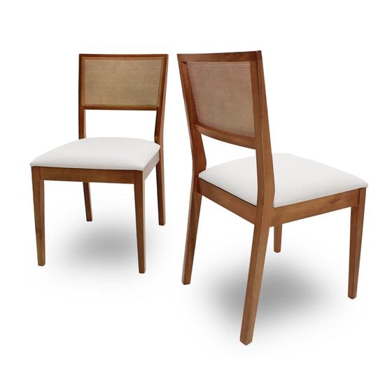 Imagem de Kit com 2 Cadeiras de Jantar Lumia Encosto em Tela - 2084