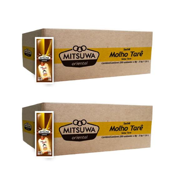 Imagem de Kit com 2 caixa molho tarê mitsuwa de 250 sachês 8g