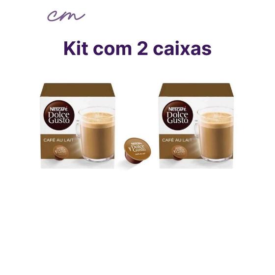 Imagem de Kit Com 2 Caixas Cápsulas Café Au Lait Dolce Gusto Nestlé 10 Unidades