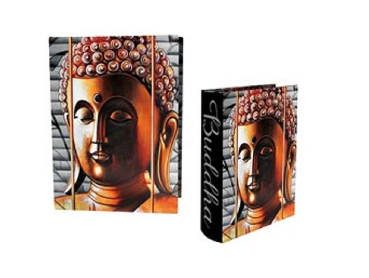 Imagem de Kit Com 2 Caixas Em Formato De Livro Decorativa Buda Ganesha