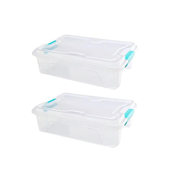Imagem de Kit Com 2 Caixas Organizadora Multiuso 10 L Usual Plastic