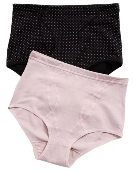 Imagem de Kit Com 2 Calcinha Pós Parto Cintura Alta Leve Compressão Algodão - Love Secret