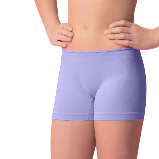 Imagem de Kit Com 2 Calcinhas Boxer Sem Costura Infantil Juvenil Selene Feminina