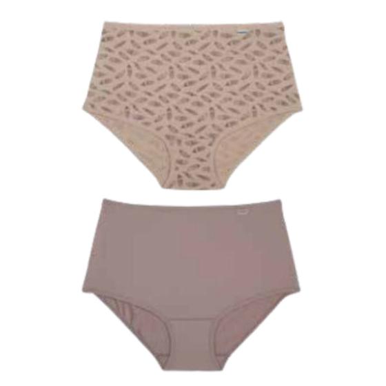 Kit com 2 calcinhas tangas laterais amplas de microfibra DelRio Imagem de Kit com 2 calcinhas tangas laterais amplas de microfibra DelRio