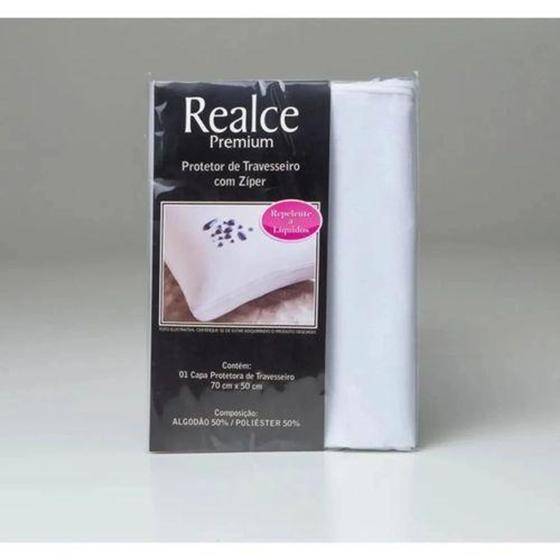 Imagem de Kit Com 2 Capas Protetoras para Travesseiros Com Zíper Realce Premium 50 cm x 70 cm - Sultan