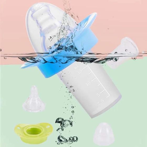 Imagem de Kit Com 2 Chupeta Dosadora 25ml  Bico de Silicone e Tampa 