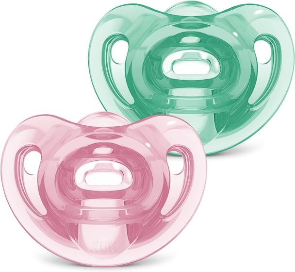 Imagem de Kit com 2 Chupetas NUK 100% Silicone S2 Sensitive Soft 6 a 18 Meses