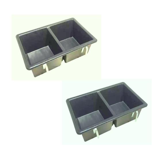Imagem de Kit com 2 Comedouros Duplo 24 litros Abecel