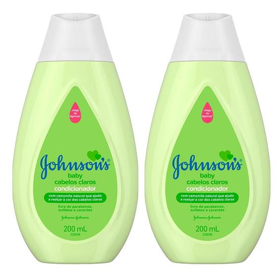 Imagem de Kit com 2 Condicionadores Johnsons Baby Cabelos Claros 200ml