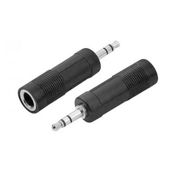 Imagem de Kit com 2 Conectores Plug de Aúdio e Microfone P2 Macho para P10 Fêmea It Blue