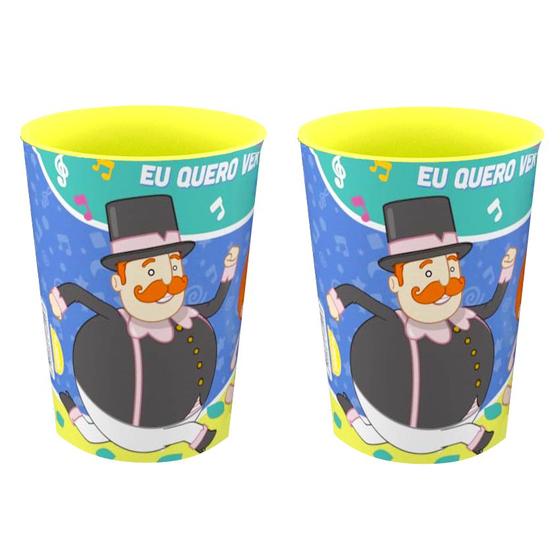 Imagem de Kit com 2 Copos Infantil Mundo Bita Lila Dan 320ML Plasútil