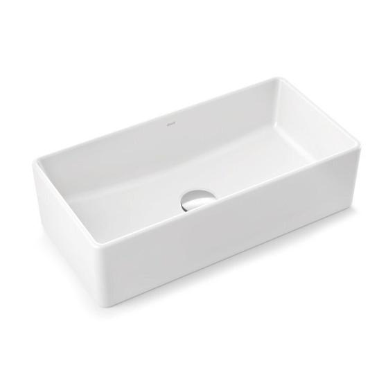 Imagem de Kit com 2 Cuba de Apoio Retangular 46,5x23,5x12cm Luxo Docol Branco