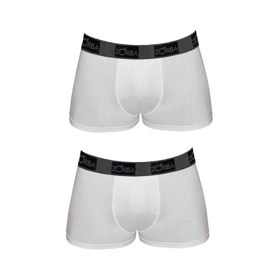 Imagem de Kit com 2 Cuecas Boxer Brancas Zorba 717 Cotton