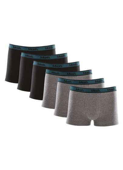 Imagem de Kit com 2 Cuecas Boxer Cores Preta e Cinza Mash