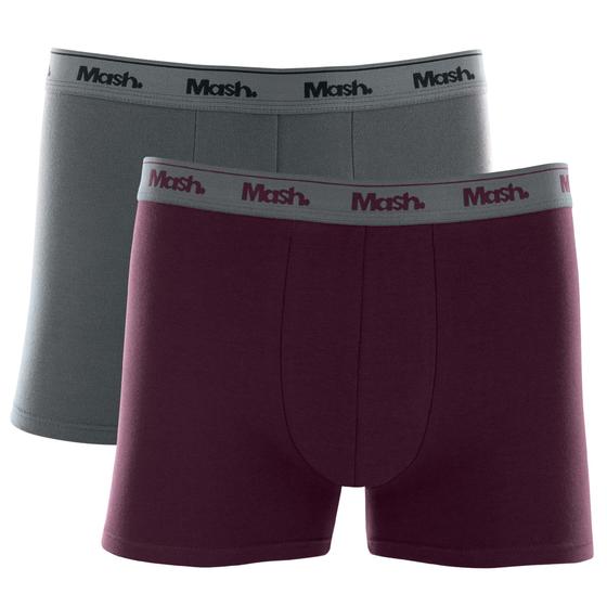 Imagem de Kit com 2 Cuecas Boxer Cotton Mash Cinza/Vermelho - 110.04