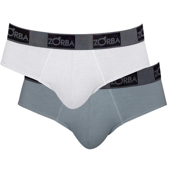 Imagem de Kit Com 2 Cuecas Slip Plus Algodão Elastano Zorba 716