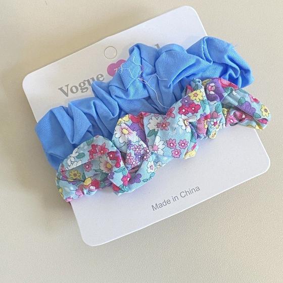 Imagem de Kit com 2 Elásticos Scrunchie para Cabelo Colorido