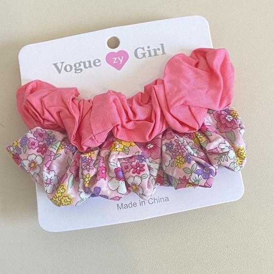 Imagem de Kit com 2 Elásticos Scrunchie para Cabelo Colorido