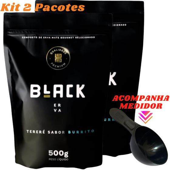 Imagem de Kit Com 2 Erva Mate Tereré 500g Black Erva Chá de Qualidade Premium Erva Mate Gourmet Selecionada