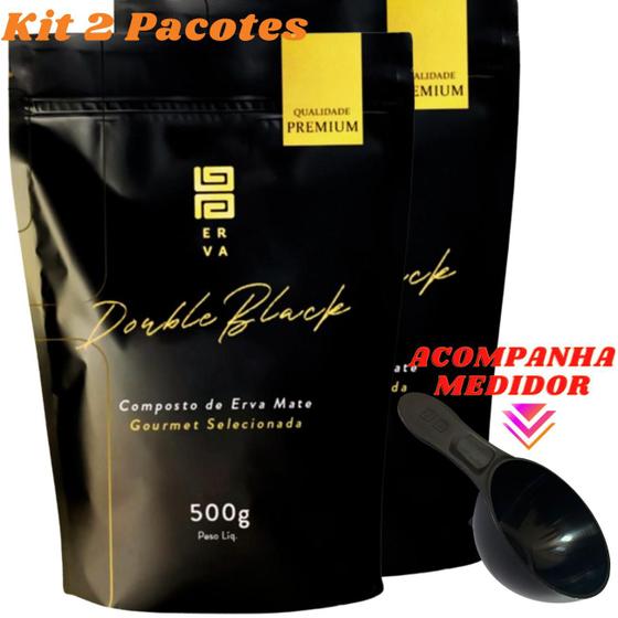 Imagem de Kit Com 2 Erva Mate Tereré 500g Black Erva Chá de Qualidade Premium Erva Mate Gourmet Selecionada