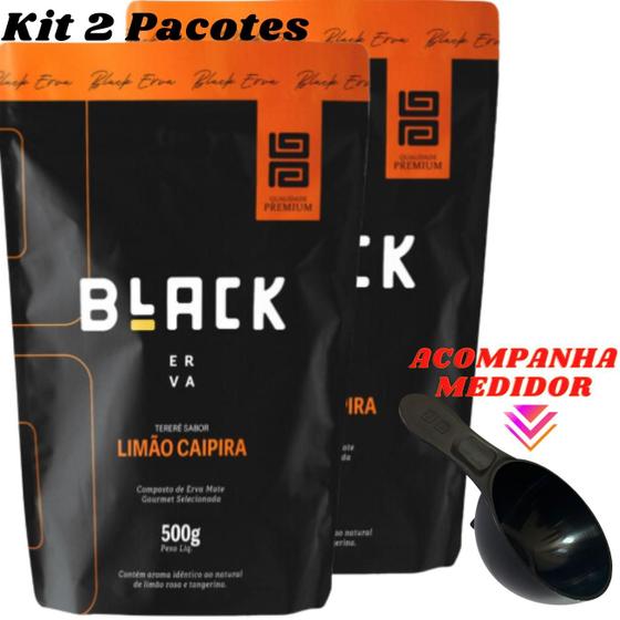 Imagem de Kit Com 2 Erva Mate Tereré 500g Black Erva Chá de Qualidade Premium Erva Mate Gourmet Selecionada