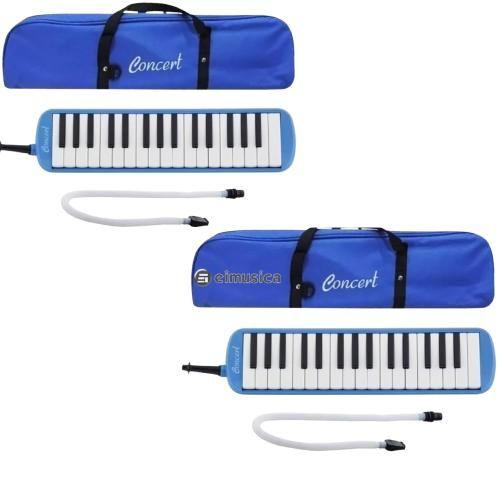 Imagem de KIT com 2 Escaletas 32 Teclas Concert Strinberg M32 na cor Azul