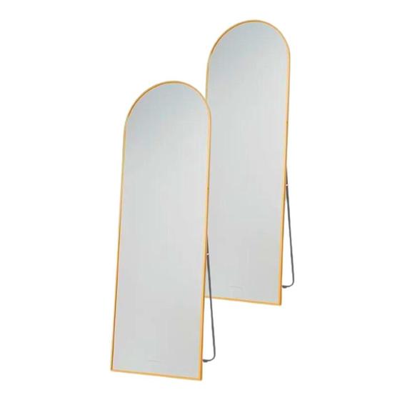 Imagem de Kit com 2 Espelhos dourados decorativos de chão