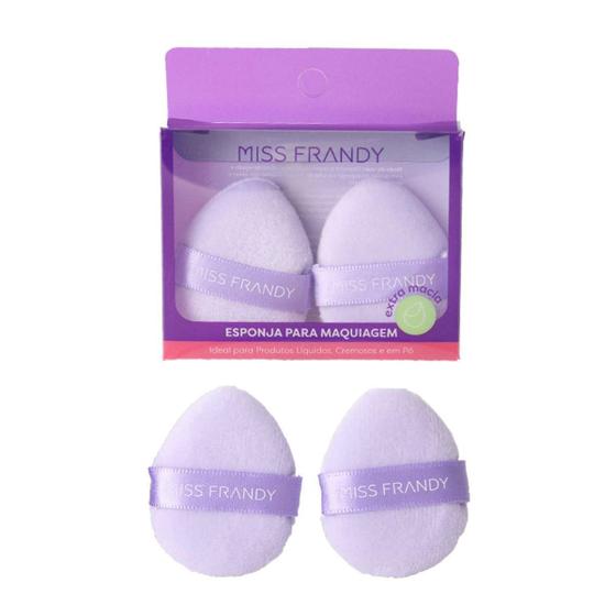 Imagem de Kit com 2 Esponjas de Veludo Triangulares Mini Cores sortidas - Miss Frandy