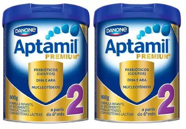 Kit Com 2 Fórmula Infantil Aptamil Premium +2 800g Cada Menor preço em Kit Com 2 Fórmula Infantil Aptamil Premium +2 800g Cada