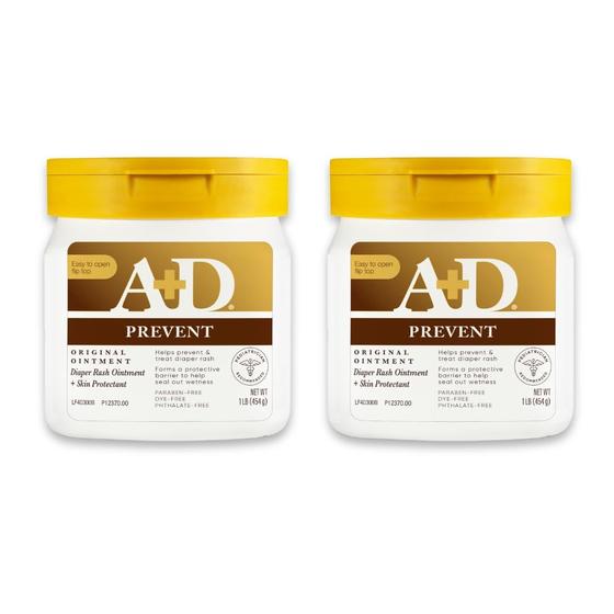 Imagem de Kit com 2 Frascos de Pomada para Assaduras A+D Original (454g cada)