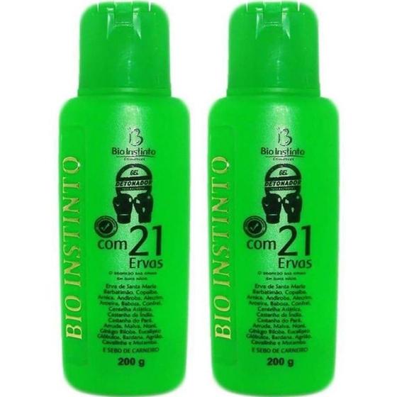 Imagem de Kit Com 2 Gel Detonador Com 21 Ervas 200G Bio Instinto