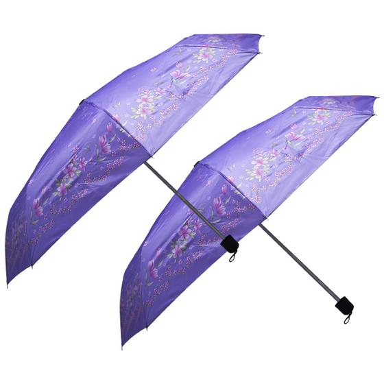 Imagem de Kit com 2 guarda chuva sombrinha estampada simples