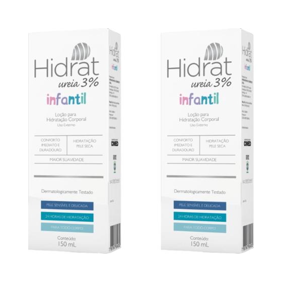 Imagem de Kit com 2 Hidrat Uréia 3% Loção Hidratante Infantil 150ml