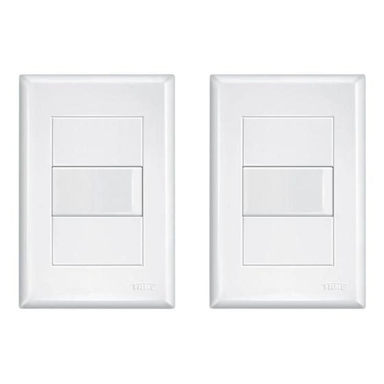 Imagem de Kit Com 2 Interruptor Simples 1 Tecla Fame 16A 250V Evidence Branco
