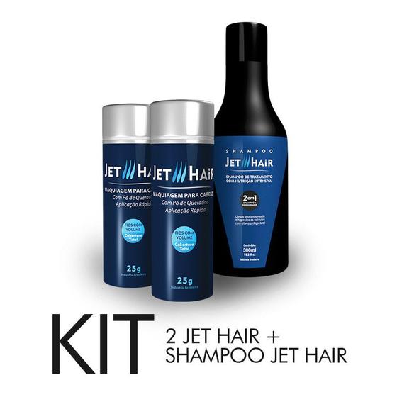 Imagem de KIT com 2 Jet Hair Castanho Médio + Shampoo Jet Hair