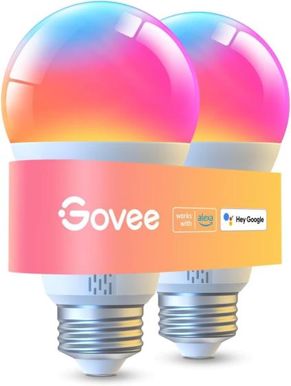 Imagem de Kit com 2 Lâmpadas Inteligentes Govee Wi-Fi - 1000LM - Multicolor