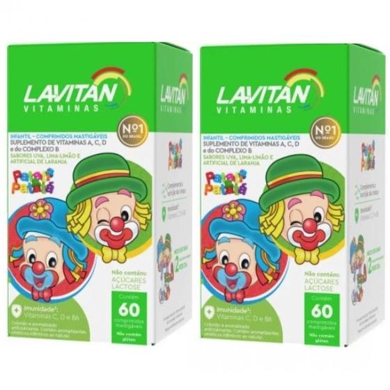 Imagem de Kit com 2 Lavitan Kids Vitamina Infantil Imunidade Patati Patata Mix D  Cimed 